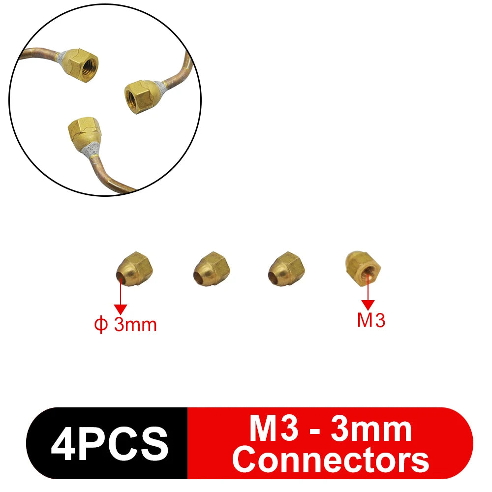 3mm/4mm Hose Hydraulic Copper Tube Welding M3/M5 Connector Bender Tool for RC Excavator Hydraulic Model Parts