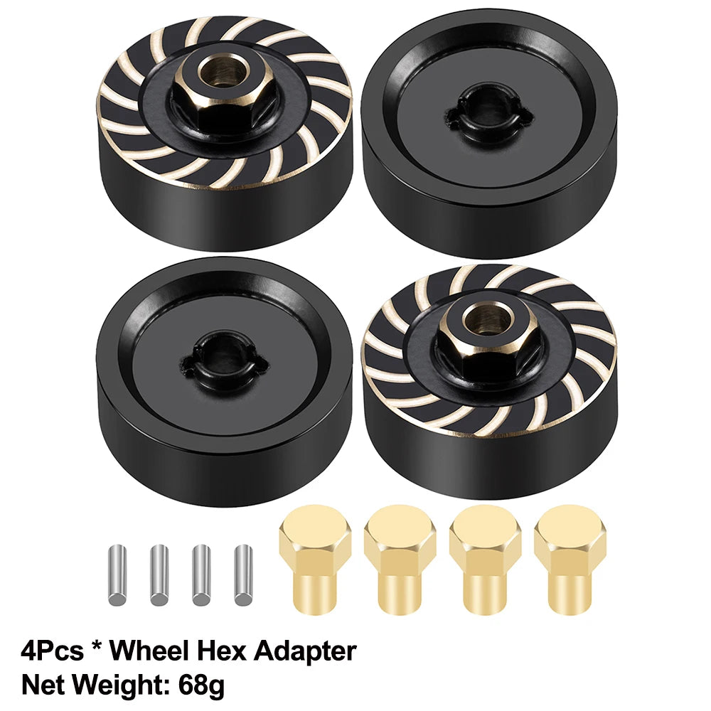 AXSPEED TRX4M Brass Weight Steering Link Blocks Knuckle Diff Cover Caster Blocks Hex Adapter for 1/18 TRX4M Upgrade Parts