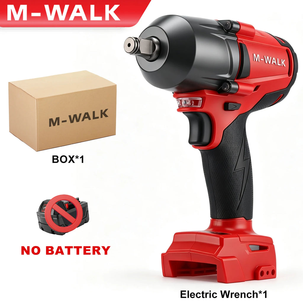 M-WALK 1/2 Brushless Impact Wrench 1300Nm High Torque Electric Wrench Power Tool Car Truck Repair For Milwaukee 18V Battery Pin