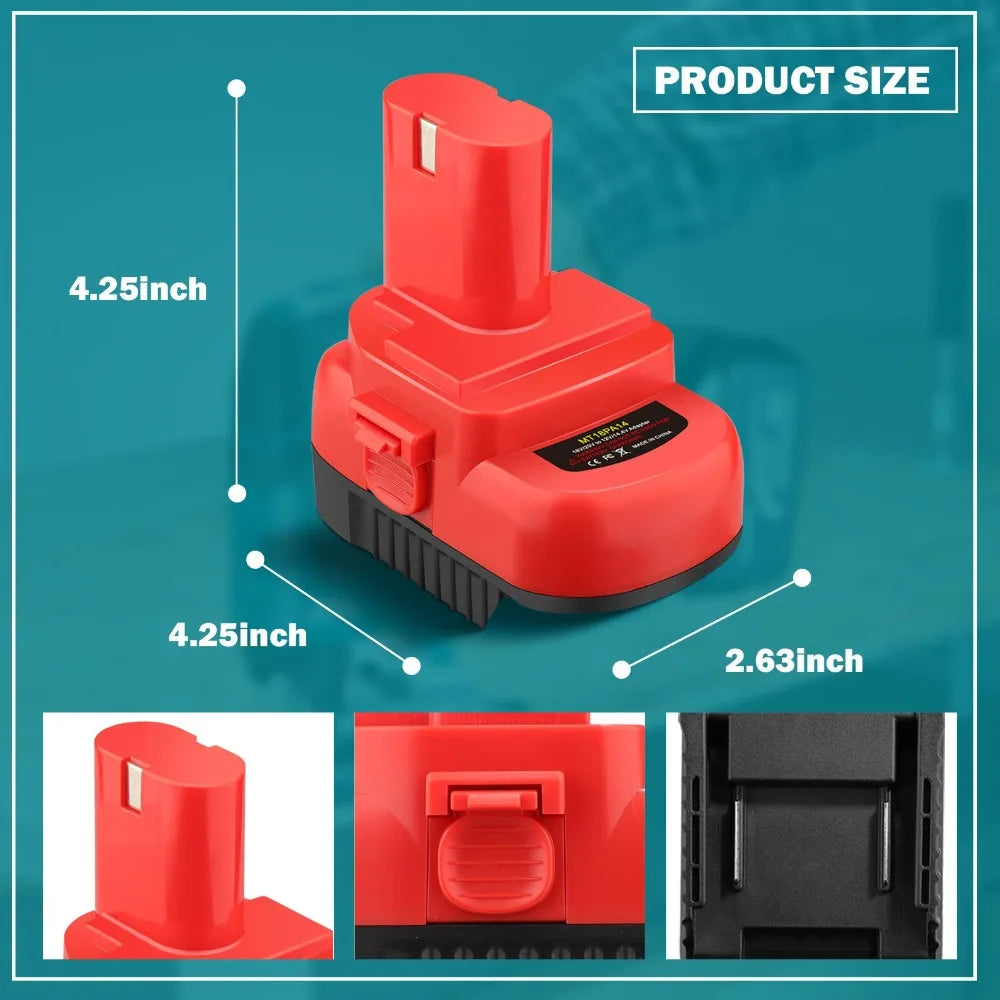 MT18PA14 Battery Adapter Converter for Makita 18V Lithium Ba