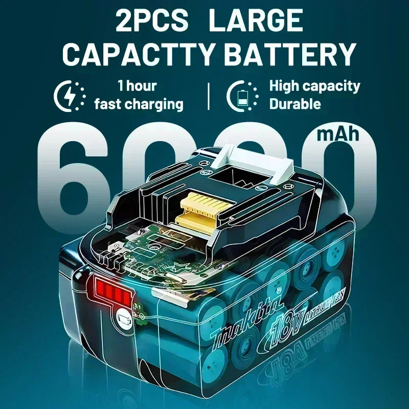 100% Original Makita 18V 6.0Ah battery for Makita BL1830 BL1