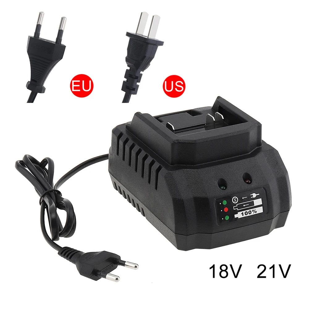 US/EU Plug Li-ion Battery Charger Quick Charge 18V 21V Power
