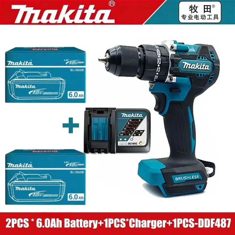6Ah 100% Original Makita 18V Battery BL1860B Rechargeable Lithium-Ion Battery for Makita 18V Power Tools Replace the Battery.