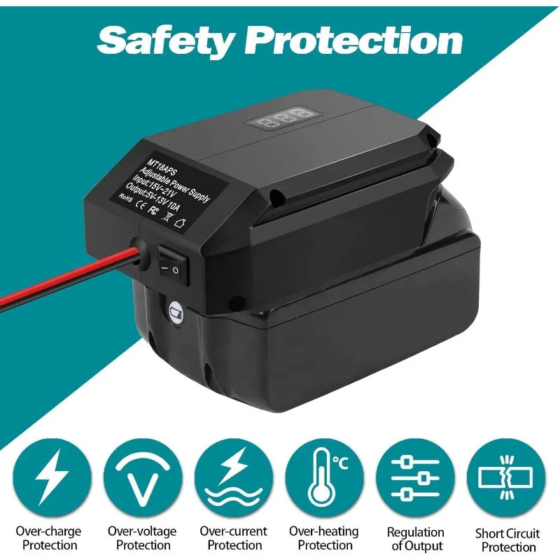 DC 18V to 12V Step Down Converter for Dewalt/Makita/Milwauke
