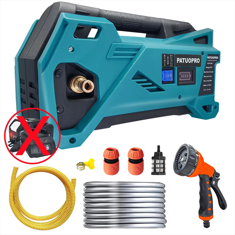 10m Cordless Water Pump Electric Watering Machine Garden Irrigation Car Washing And Cleaning Power Tool For Makita 18V Battery