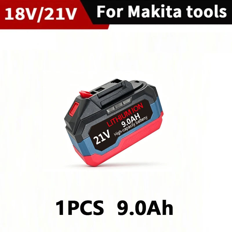 Original for Makita 21V Battery 6.0AH 12.0AH Power Tool Lithium Battery LED Indicator Batteries Pack for Makita 18V Battery Pins