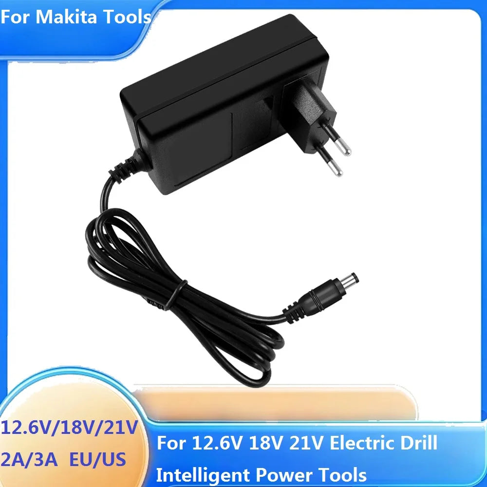 21V 12.6V Lithium Battery Charger 2A 3A for 18V Electric Dri