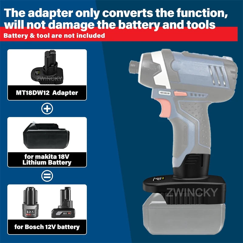 Battery Adapter Converter for Makita/Dewal/Milwaukee/Bosch 1