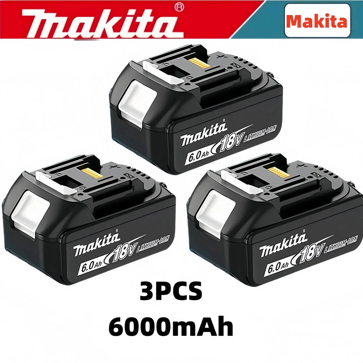 Genuine 6Ah Makita BL1860 6Ah Battery Power Tools Li-ion Replacement LXT BL1850 BL1840 for 18V Screwdriver with BMS 18V Battery