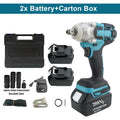 1/2 inch 520NM Brushless Cordless Electric Impact Wrench Power Tools Compatible 18V Battery Wrench with Toolbox Set
