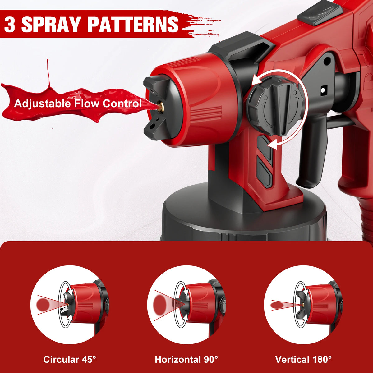 1000ML Cordless Spray Gun For Milwaukee 18V Battery Electric