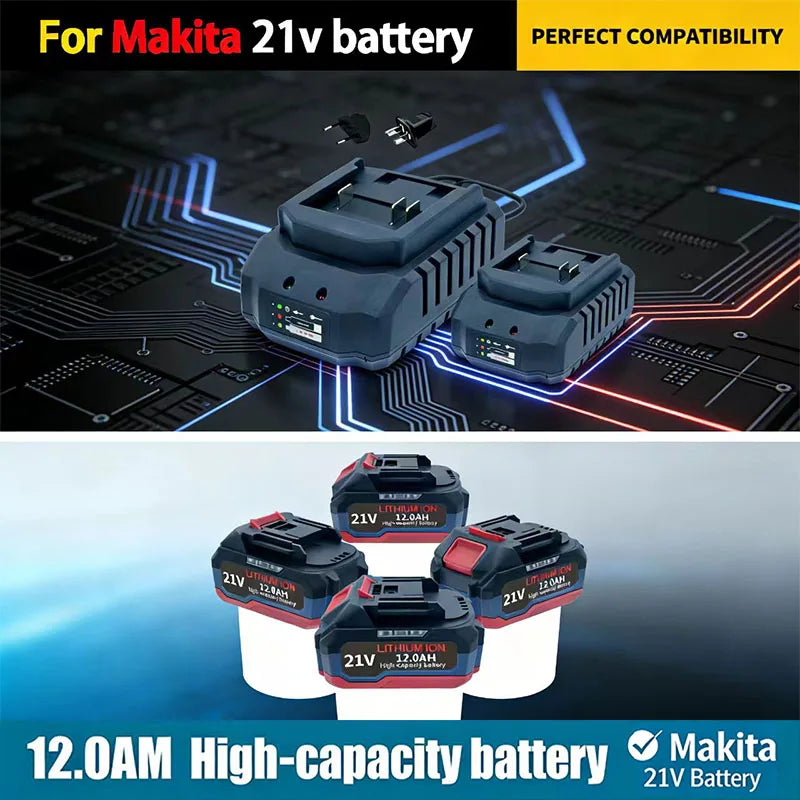 For Makita 18V21V 6.0Ah9.0Ah 12.0Ah Battery Power Tools Li-i