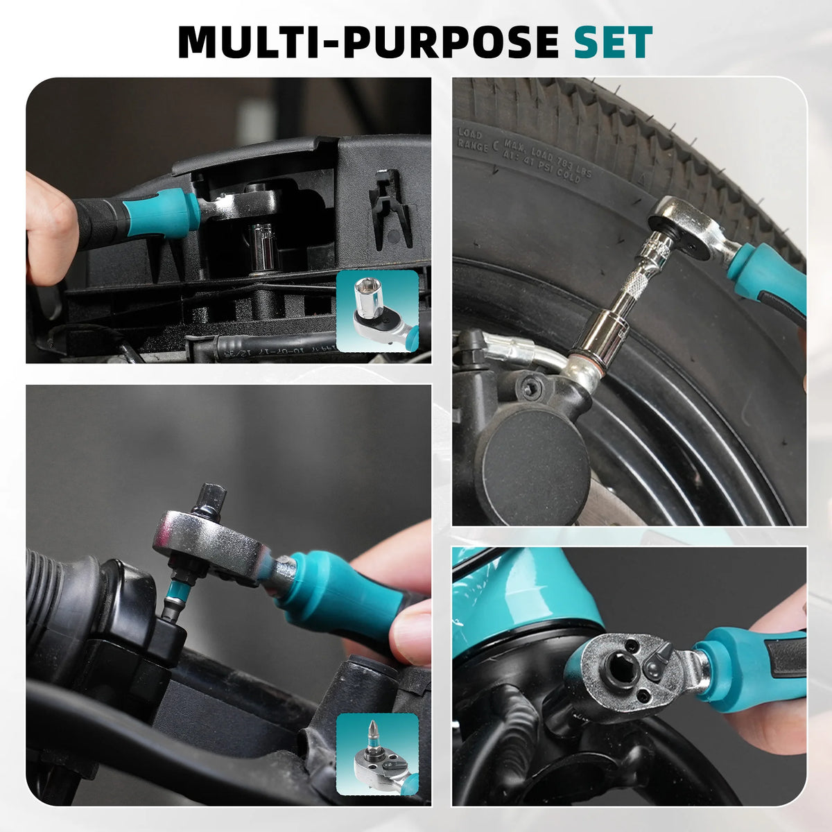 LIBRATON 26PCS 1/4 Dual-Drive Ratchet Wrench Set with Metric