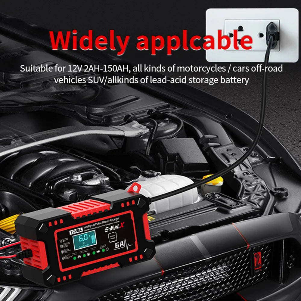 Car Battery Charger Intelligent Smart Battery Charging Fast 