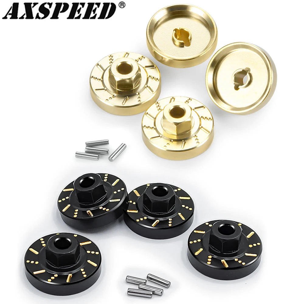 AXSPEED 4Pcs Wheel Hex Hub Adapters Brass Counterweight for 