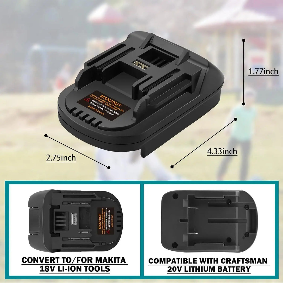 Adapter for New Stanley V20 20V SB202 SB204 SB206 Battery Co