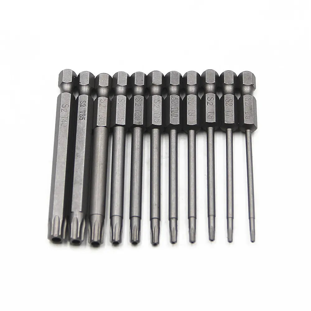 12Pcs Hex Bits Driver Tamper Proof Security Drill Magnetic B