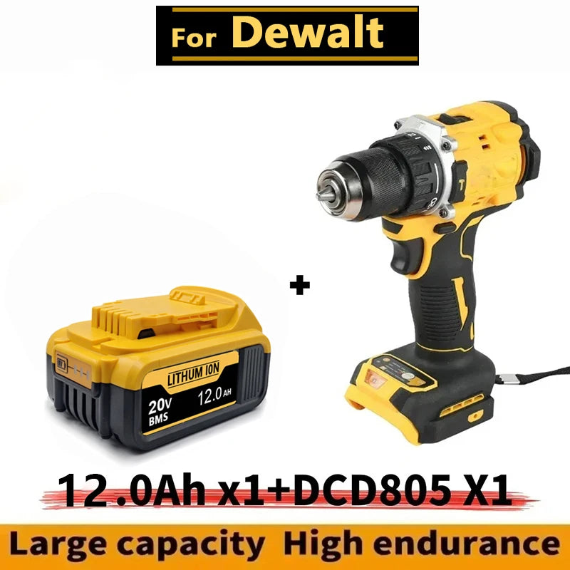 New High-Power for DEWALT 20V/60V Battery DCB200 DCB205 DCB206 Power Tool 18V Battery 3AH 8AH 12AH 18AH Batteries DCD805