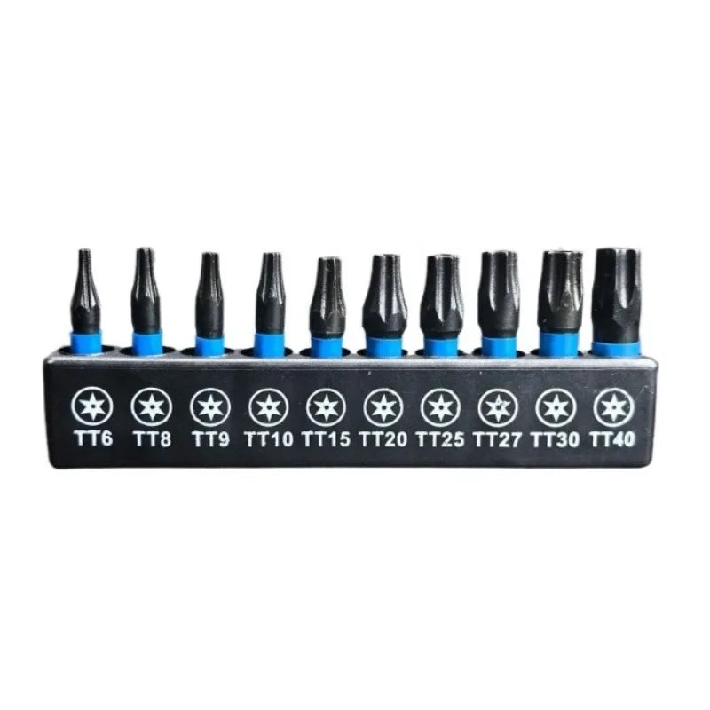 21/10PCS Star Impact Drill Bit Set S2 Steel Hex Head Shank Magnetic Screwdriver Driver Bits Holder Wrench Electric Drill Tools