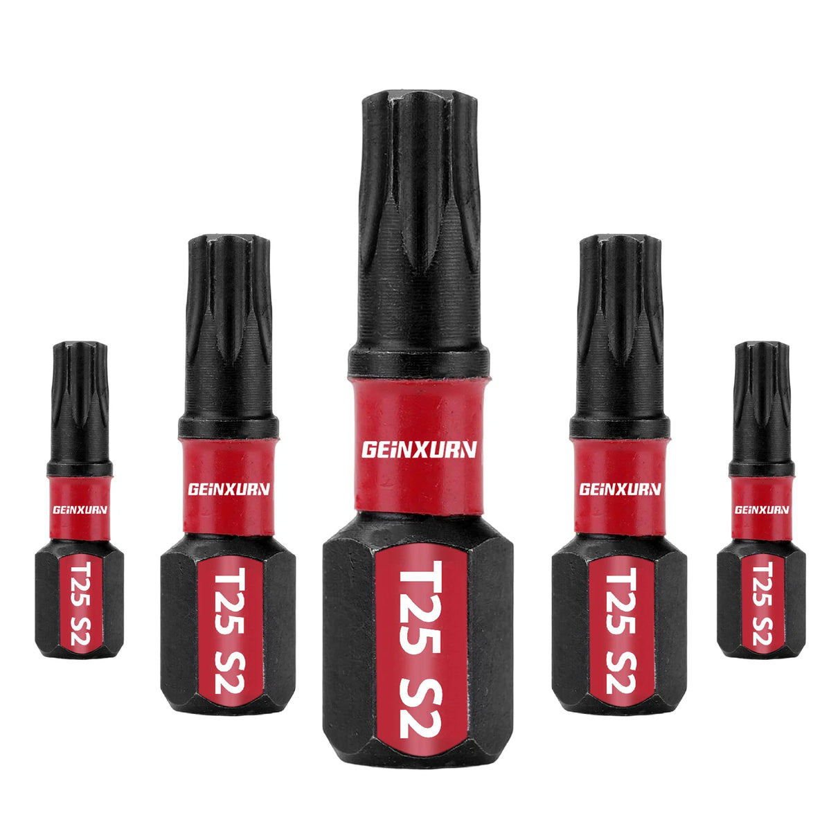 GEINXURN Impact Tough 25 Torx 1 in. Insert Driver Bits Magne