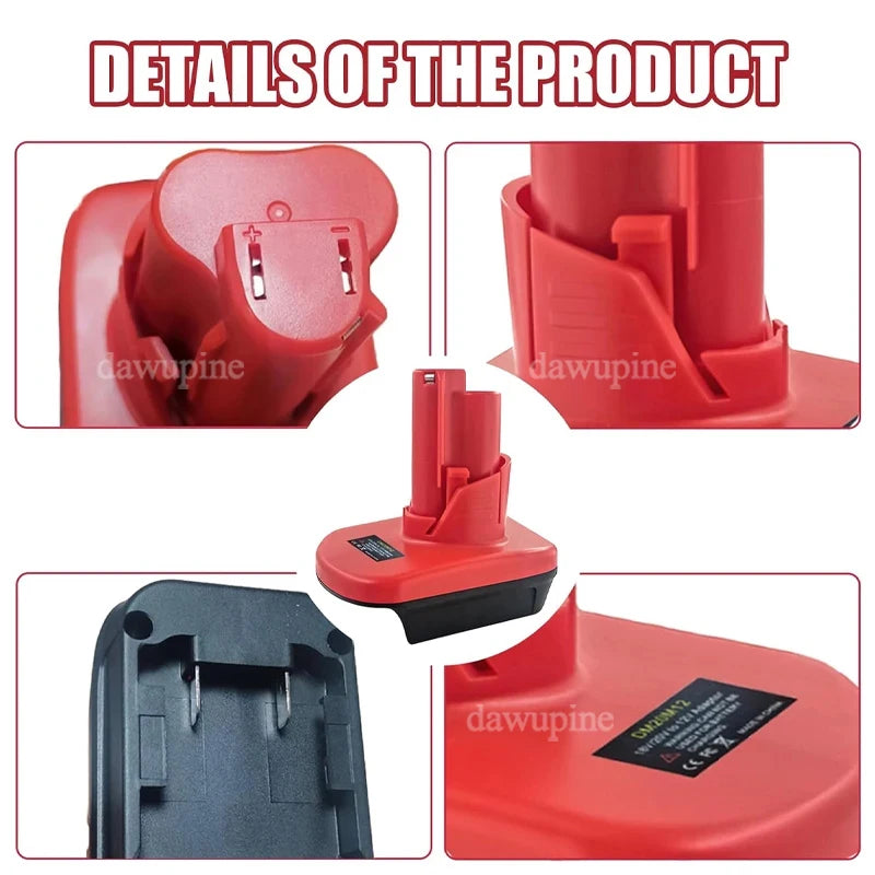 DM20M12 Adapter Converter for Milwaukee for M18 for Dewalt 1