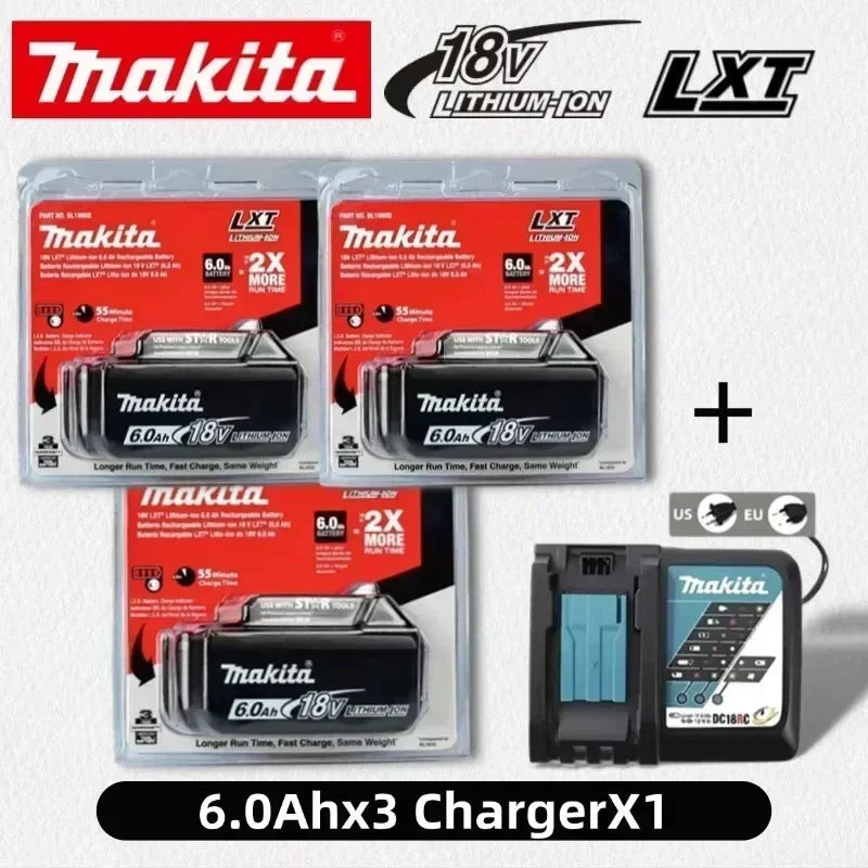100% Original Makita 18V 6.0Ah Rechargeable Battery For Makita BL1830 BL1830B BL1840 BL1840B BL1850 BL1850B Power Tools Battery