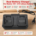 Dual Slot Charger 18V 21V Li-ion Battery Charger for Makita 