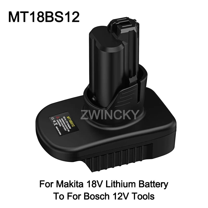 Battery Adapter Converter for Makita/Dewal/Milwaukee/Bosch 18V Li-ion Battery to for Bosch 12V Power Tools BAT411A BAT414