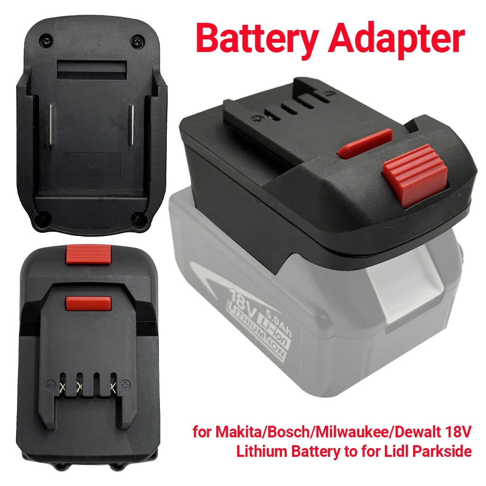 Adapter for Makita/Bosch/Milwaukee/Dewalt 18V Li-ion battery