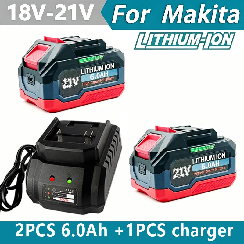 21V 12.0AH For Makita 18V Battery Power Tool Battery LED Indicator Batteries Pack For Makita 18V Cordless Electric Power Tools
