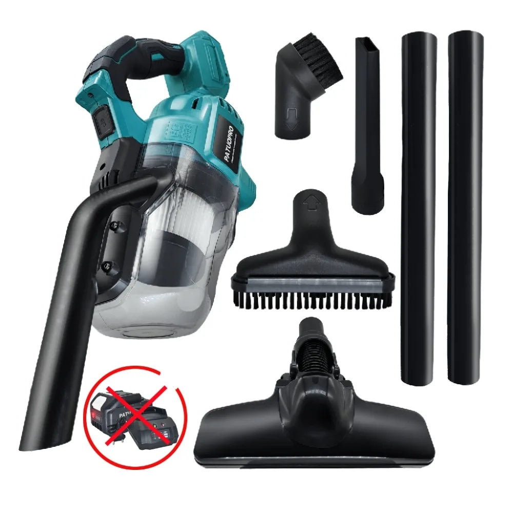 PATUOPRO Cordless Electric Vacuum Cleaner Car Pet Hair Carpet Clean Machine Dust Cleaning Power Tool For Makita 18V Battery