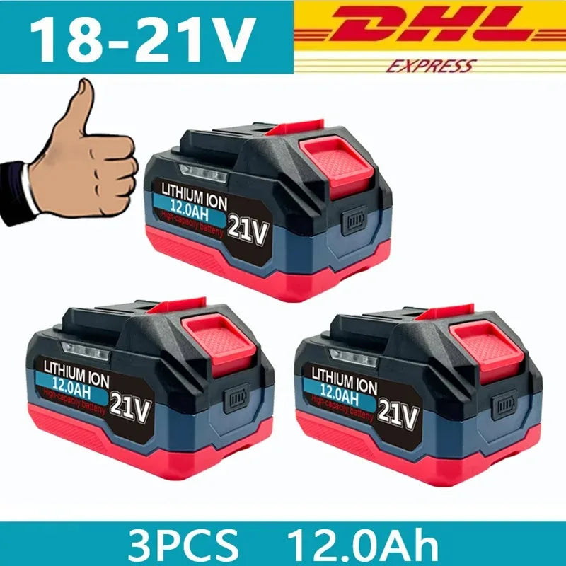 21V 6/9/12AH For Makita 18V Battery Power Tools Li-ion Replacement LXT BL1860 BL1850 BL1840 for 18V/21v Screwdriver with BMS