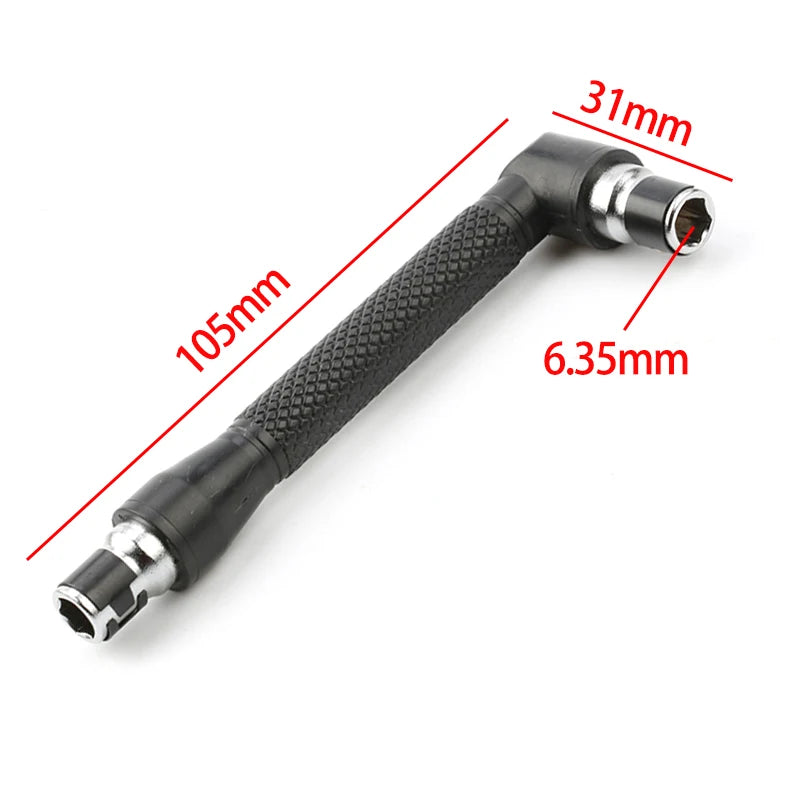 Black L type 1/4 hexagon screwdriver bit 90 double-end handl