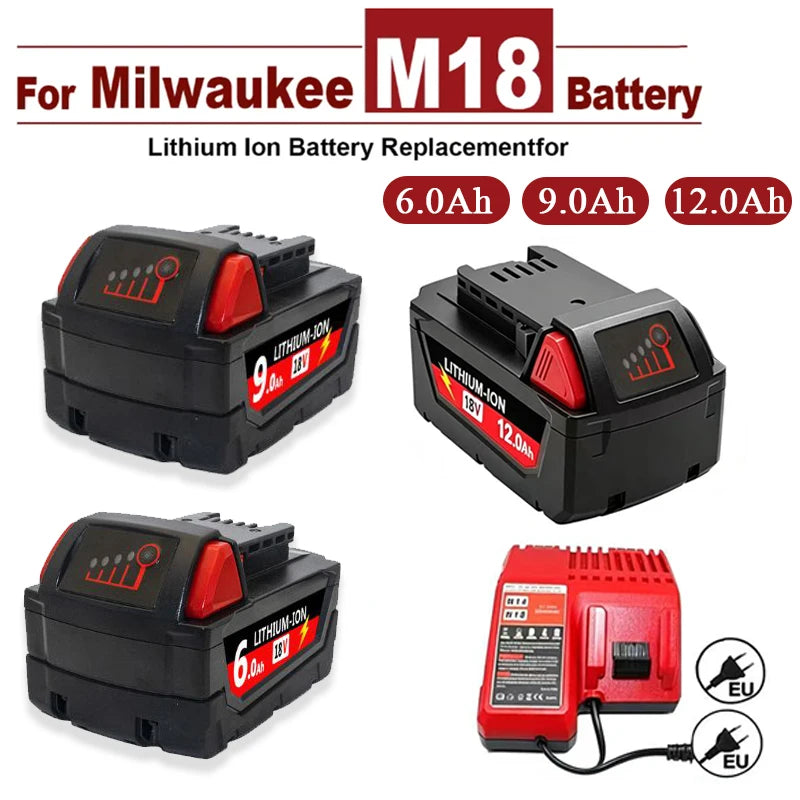 For Milwaukee M18 Power Tool Battery Charger BR XC 18V 6.0Ah