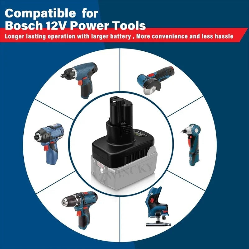 12V Battery Adapter for Bosch 12V lithium Tools Convert Comp