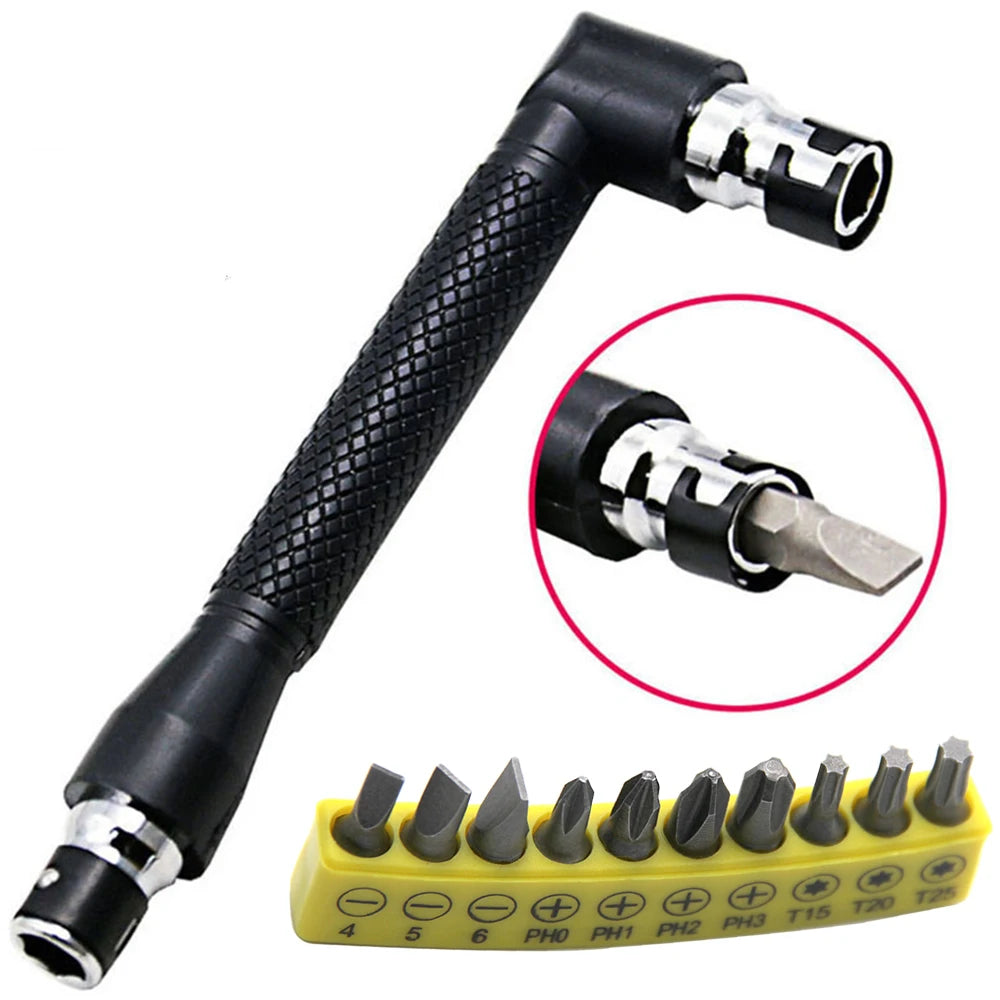 L-shaped 1/4 Hexagonal Screwdriver Bit 90 Degree Double Head