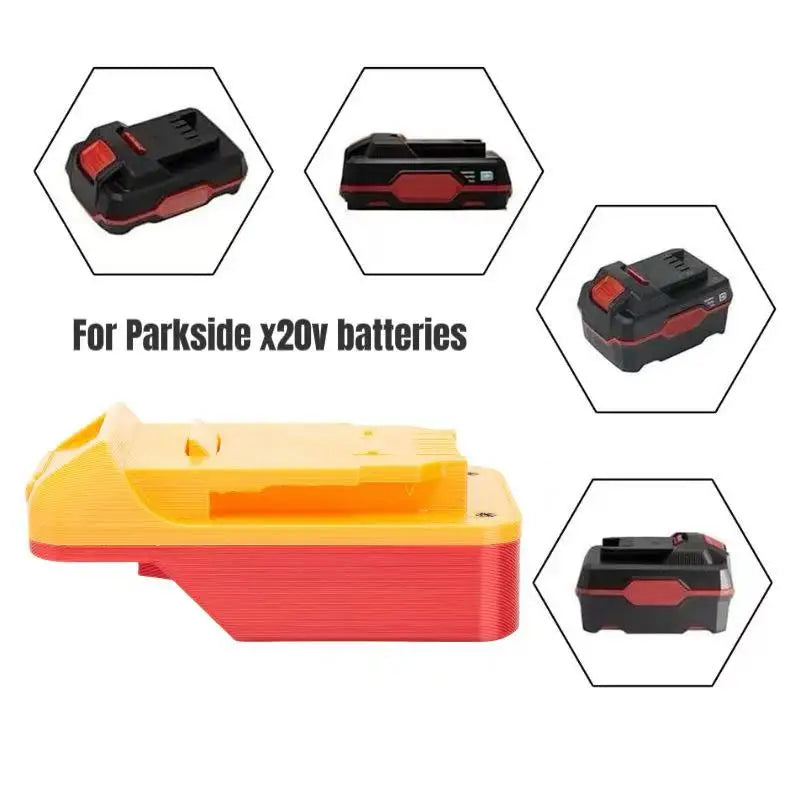 Batteries Converter Adapter for Lidl Parkside X20V Lithium A
