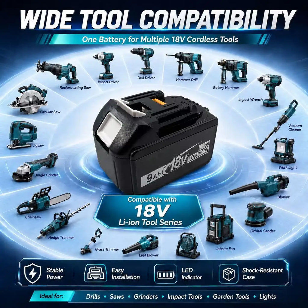 For Makita18V 9.0Ah Li-ion Replacement Battery BL1860B BL186