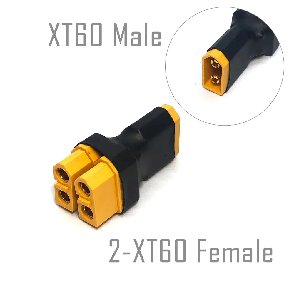 YSIDO RC Battery Adapter XT60/XT30/XT90/T Plug/TRX Connector Female to Male / Male to Female Converter for RC Drone Car Boat DIY