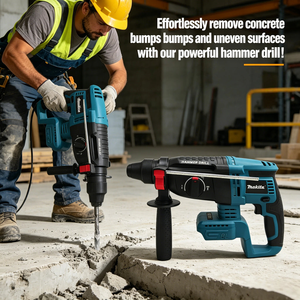 Makita Original 18V 26MM Brushless Hammer Drill Cordless Lit