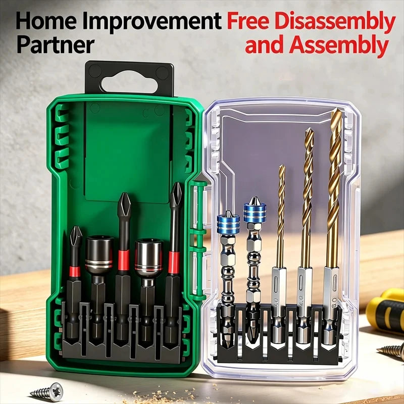 10PCS Magnetic Impact Screwdriver Bit Set Hex Shank High Tor