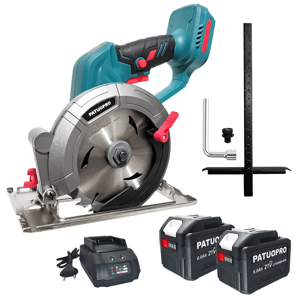 PATUOPRO 6 Inch Brushless Circular Saw Compact Electric Saw 