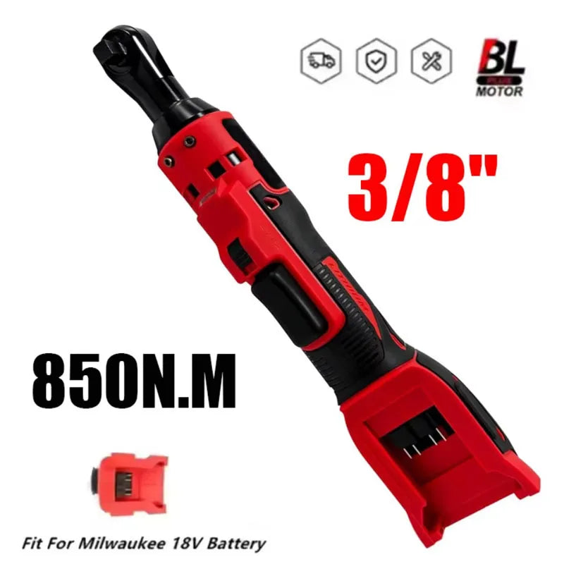 For Milwaukee 18V Battery Electric Ratchet Wrench 3/8 Cordle