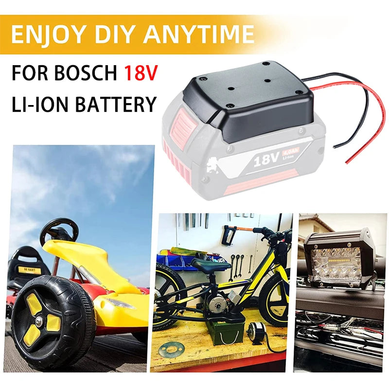 Power Wheels Adapter for Bosch 18V Lithium Battery BAT609 BA