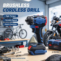 Brushless Electric Screwdriver 1/4 Inch 4000RPM Dual Speed C