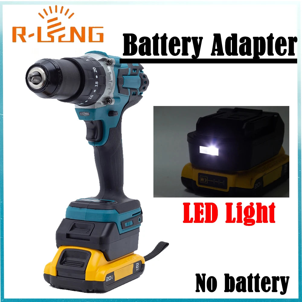 Battery Converter Adapter for DeWalt 18V Li-ion to for Makit