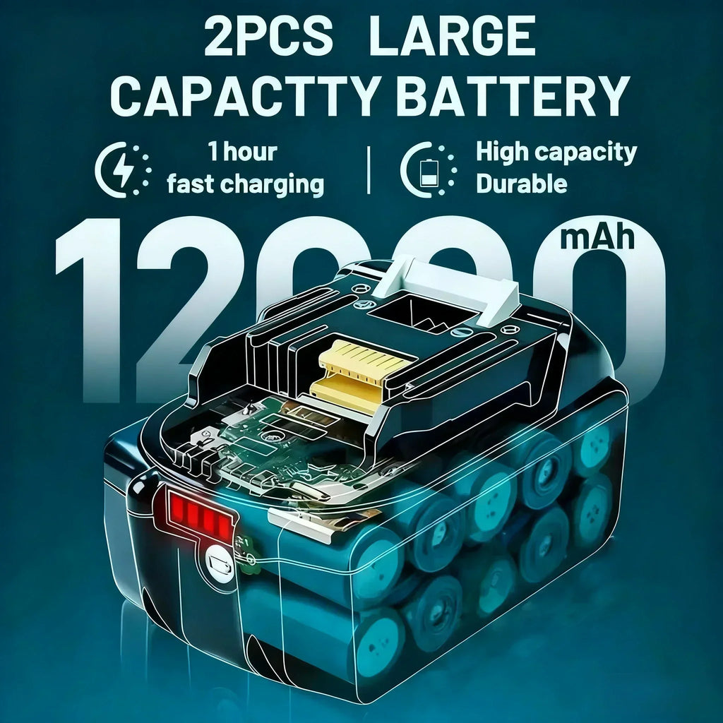 For Makita 18V Battery 12.0Ah Rechargeable Li-ion Battery Pa