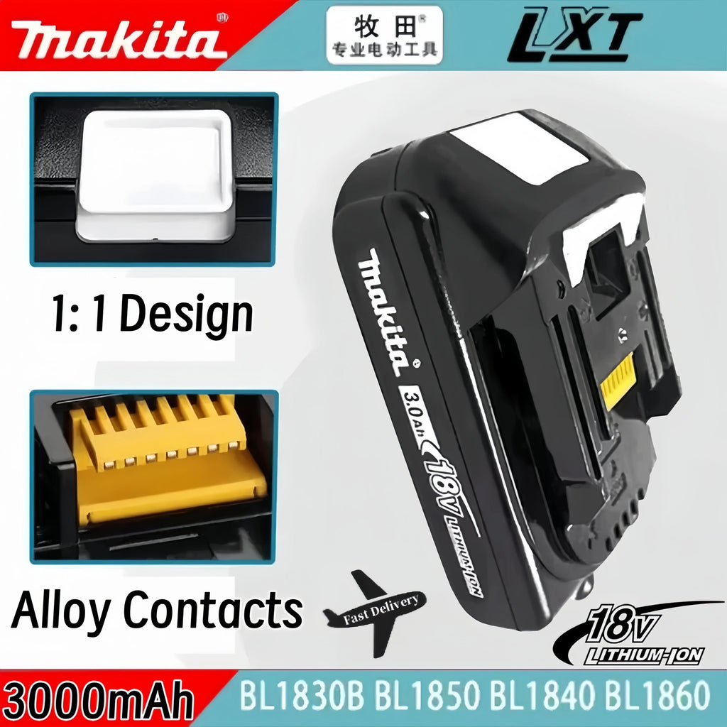 Genuine Makita BL1830 18V 3.0Ah Battery + DC18RC Charger Set