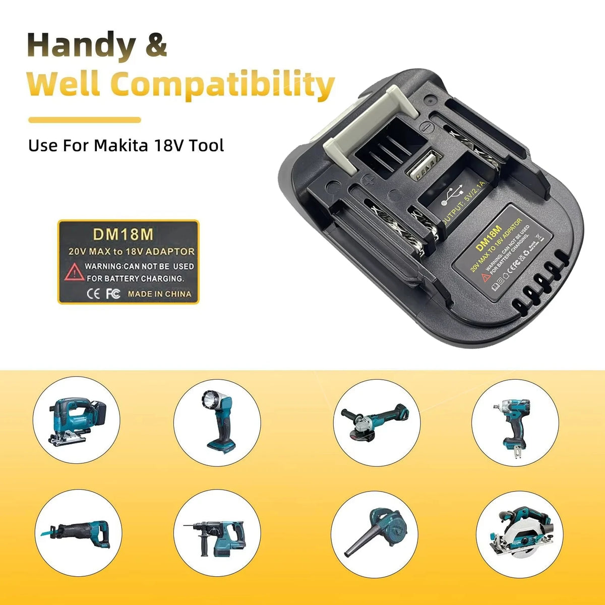 Electric Power Tool Adapter Converter Battery Adapter for De