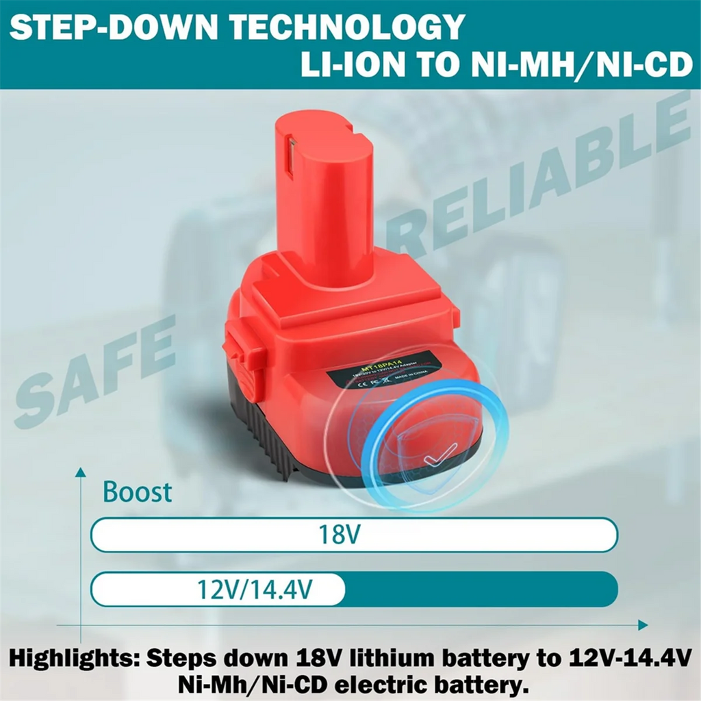 AS63 MT18PA14 Battery Adapter for Makita 18V Li-Ion Battery 